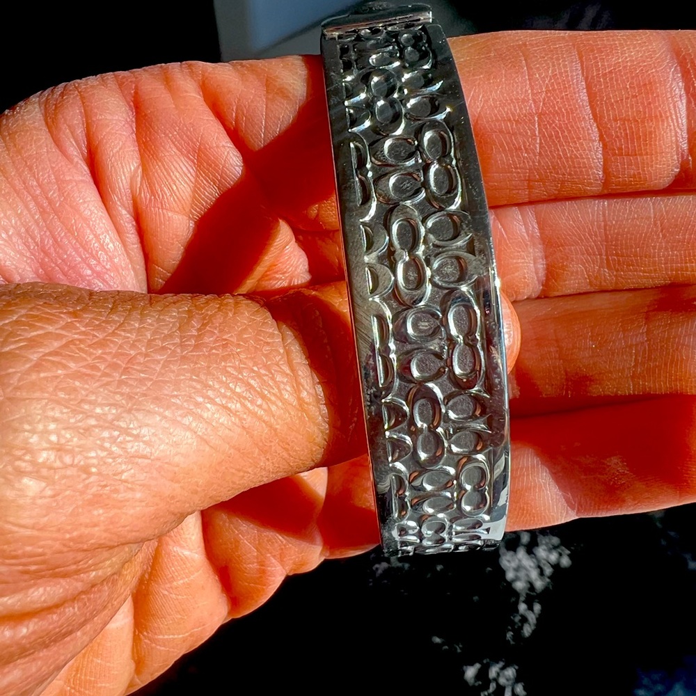 Silver Coach Bangle Bracelet
